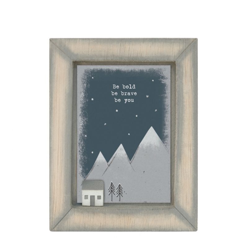 Κορνίζα καθιστή 10x12,5εκ. ξύλινη - Be bold…