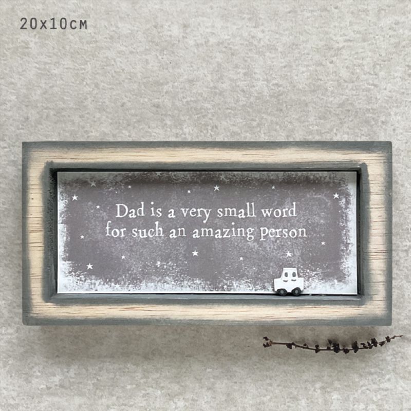 Long box frame-Dad is a very small word
