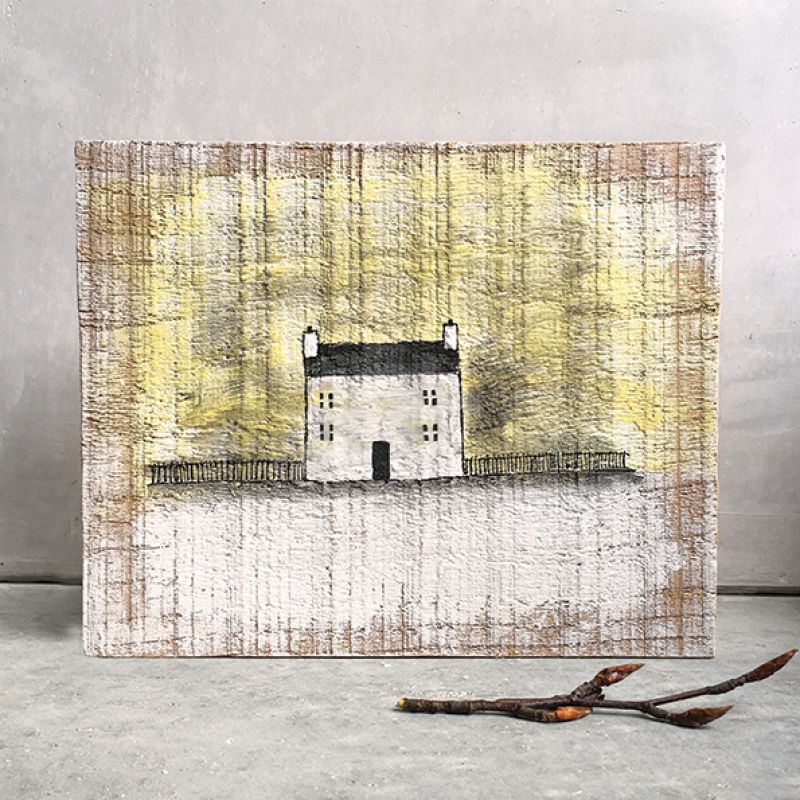 Wood painting-Large house