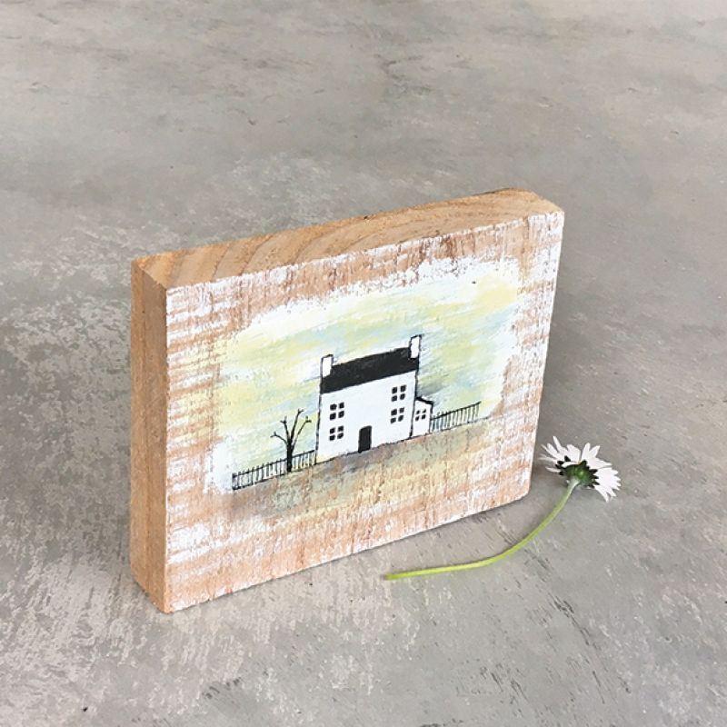 Ξύλο ζωγραφισμένο - Μικρό σπίτι 10x13εκ.