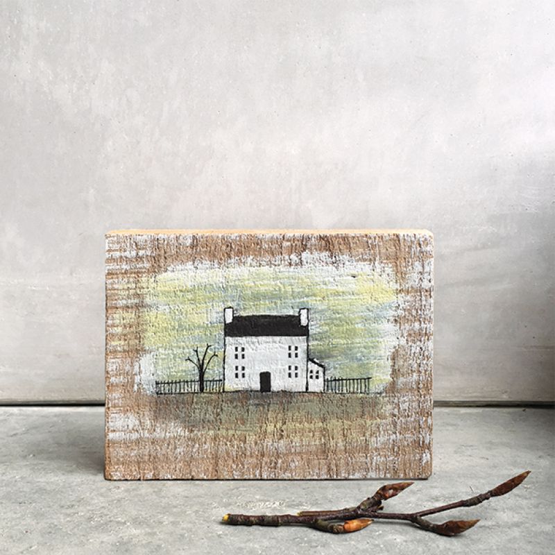 Wood painting-Small house