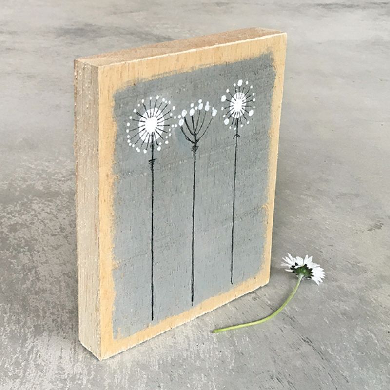 Wood painting-Three flowers