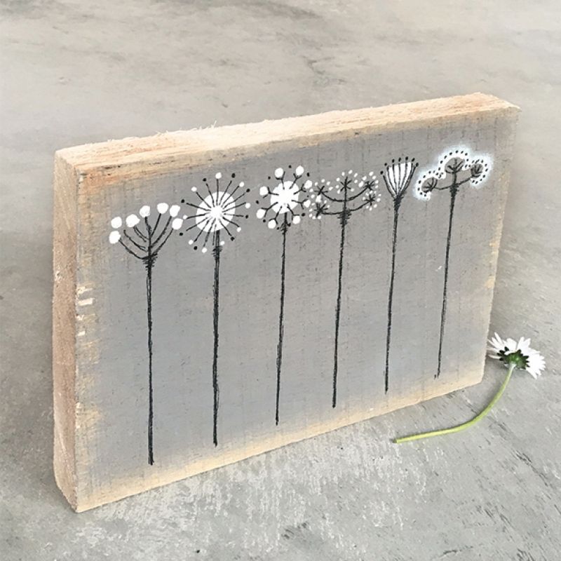 Wood painting-Six flowers