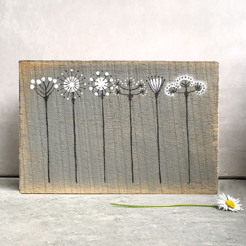 Wood painting-Six flowers