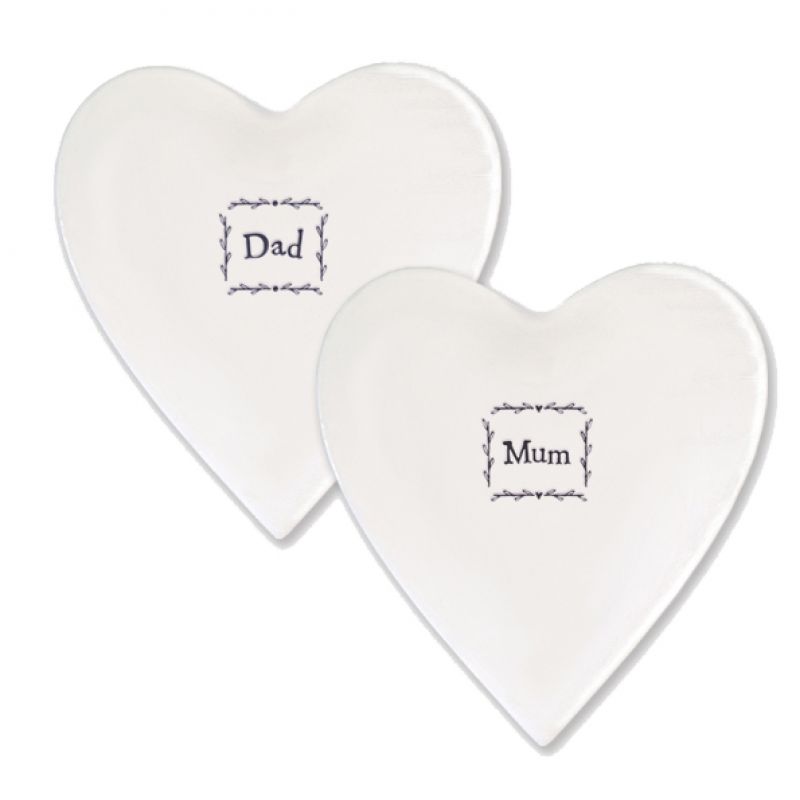 Boxed porcelain coaster set - Mum and Dad