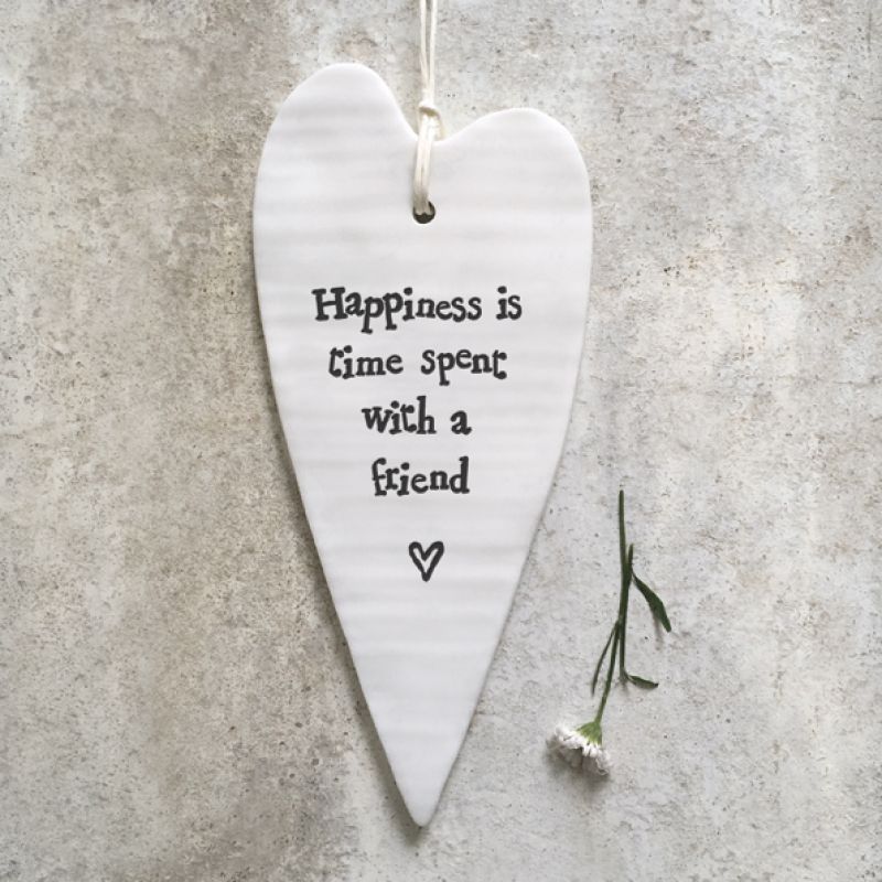 Porcelain long heart - Happiness is time…