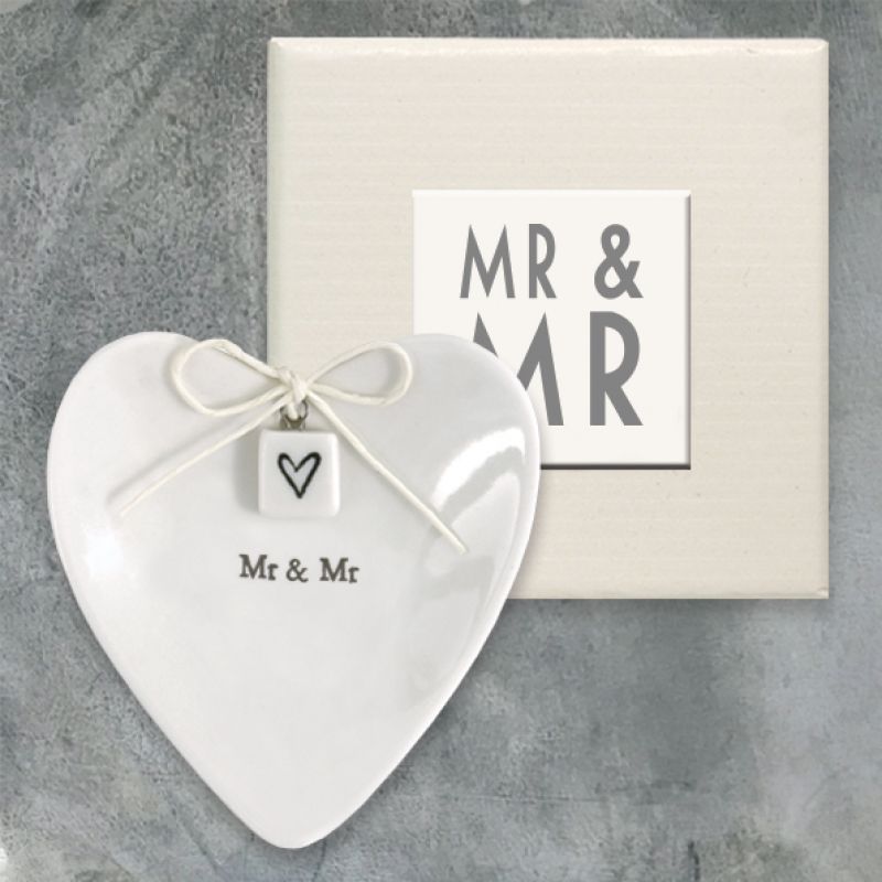 Πορσελάνινη καρδιά δακτυλΙδιών - Mr and Mr