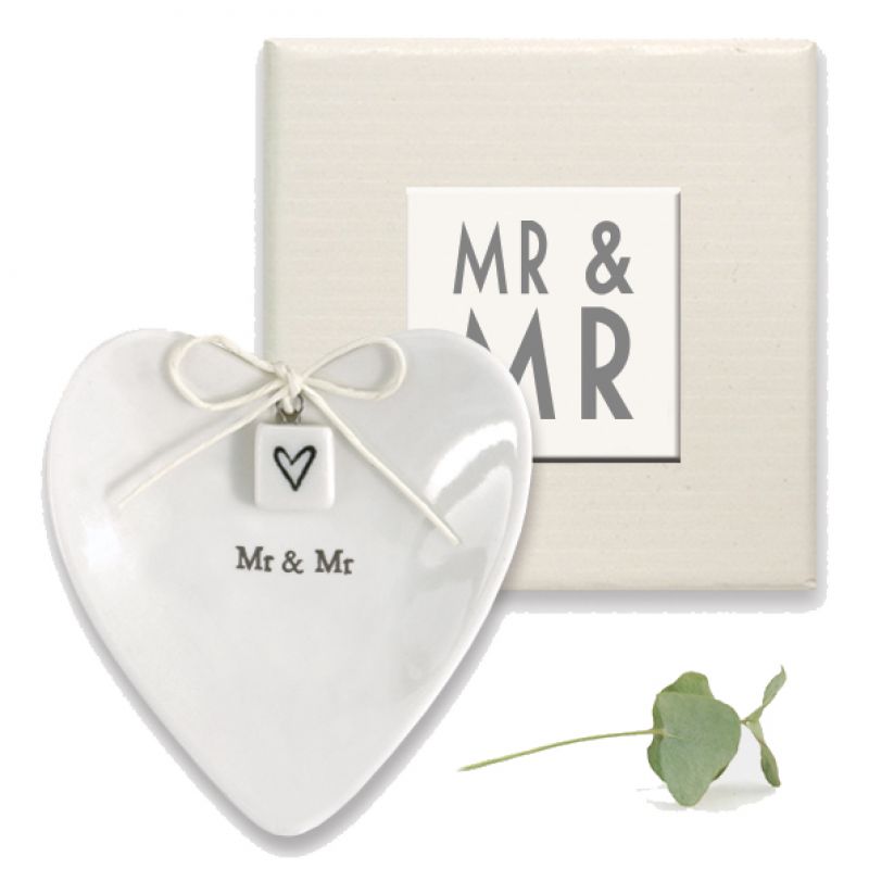 Πορσελάνινη καρδιά δακτυλΙδιών - Mr and Mr