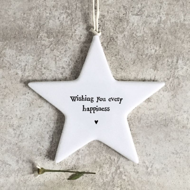 Porcelain star-Wishing you every happiness