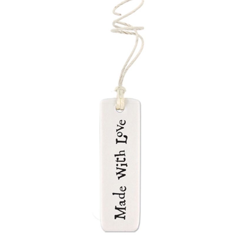 Porcelain label - Made with love (6cm)