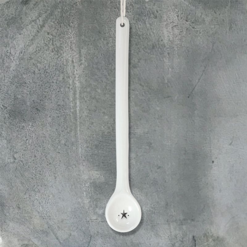 Porcelain long spoon-Star