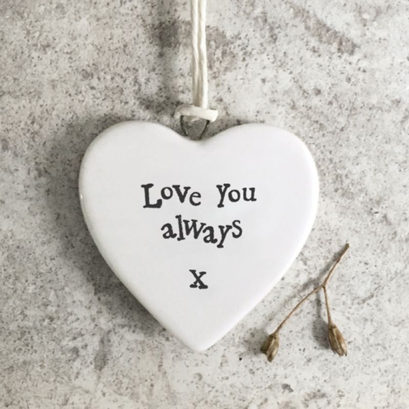 Πορσελάνινη καρδιά (4,5εκ.) - Love you always