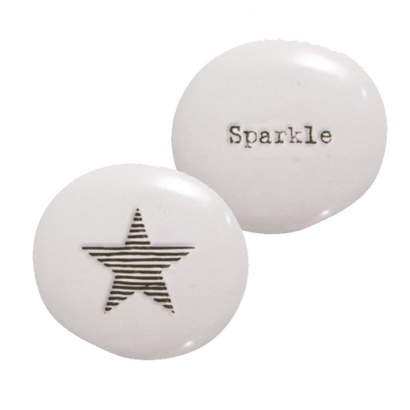 Porcelain pebble - Sparkle / Star