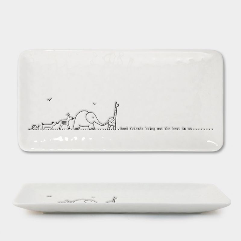 Long trinket dish with animals – Good friends …