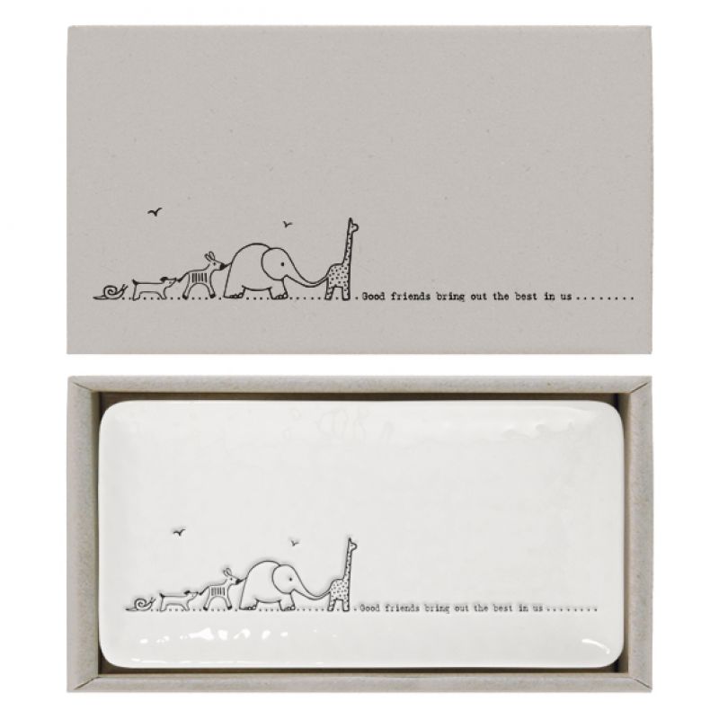 Long trinket dish with animals – Good friends …