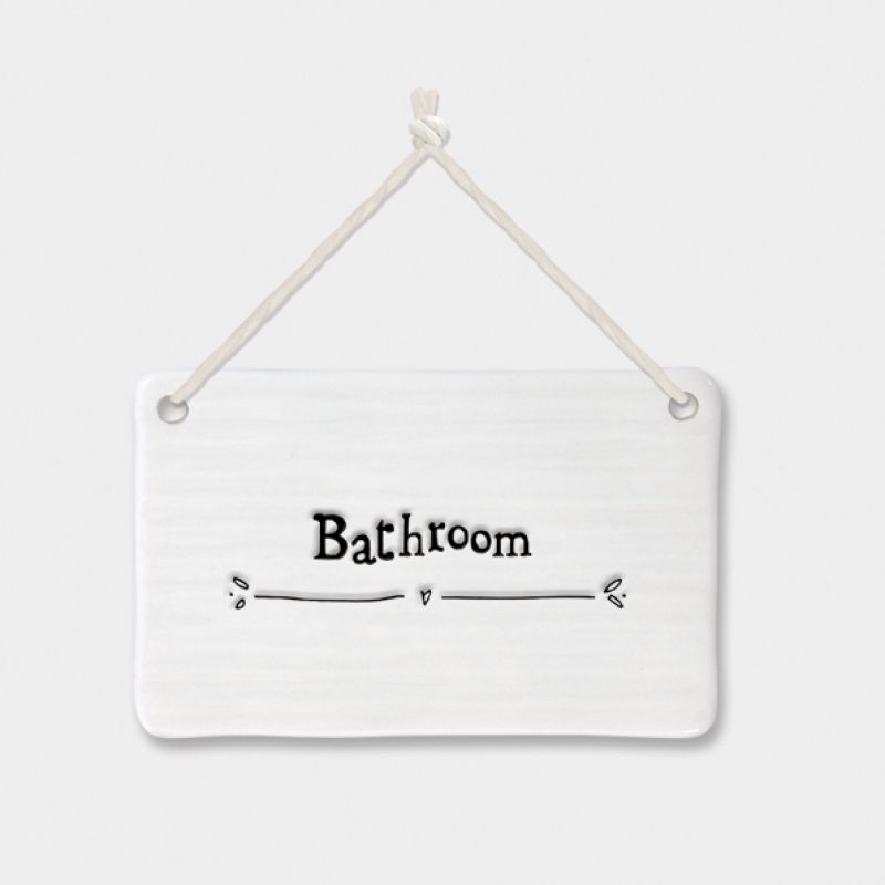 Porcelain sign-Bathroom