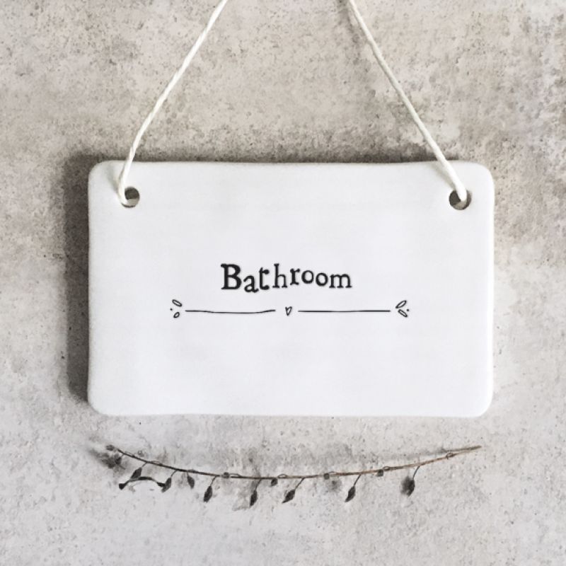 Porcelain sign-Bathroom