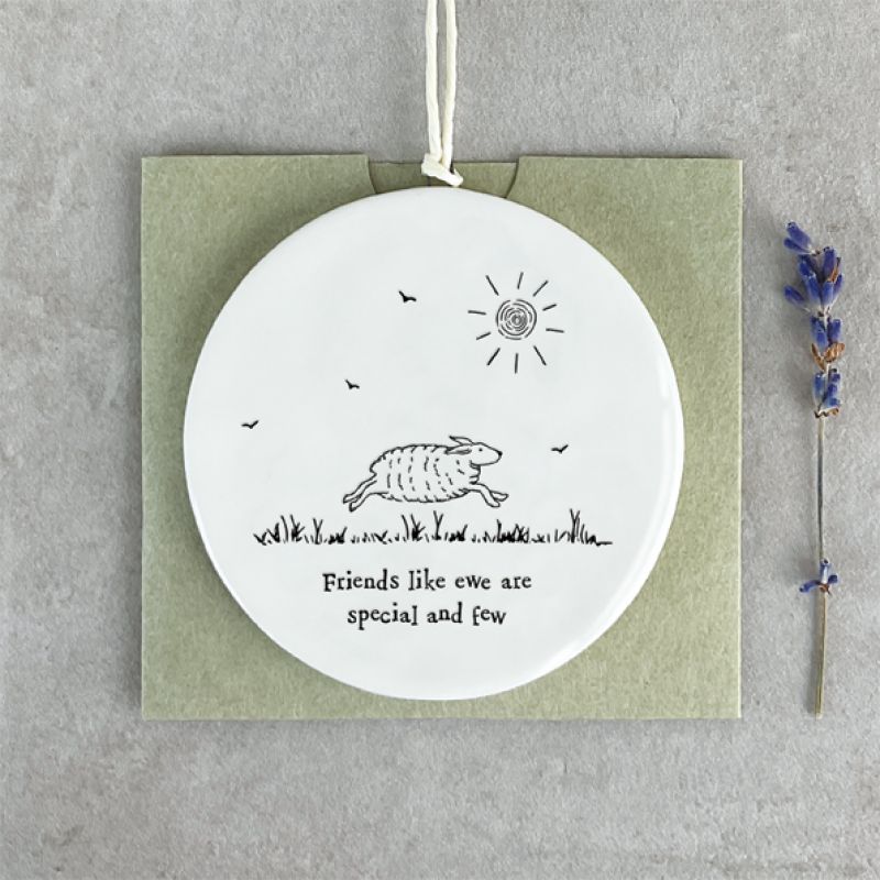 Πορσελάνη κρεμαστό πρόβατο-Friends like ewe 6,5x6,5εκ.