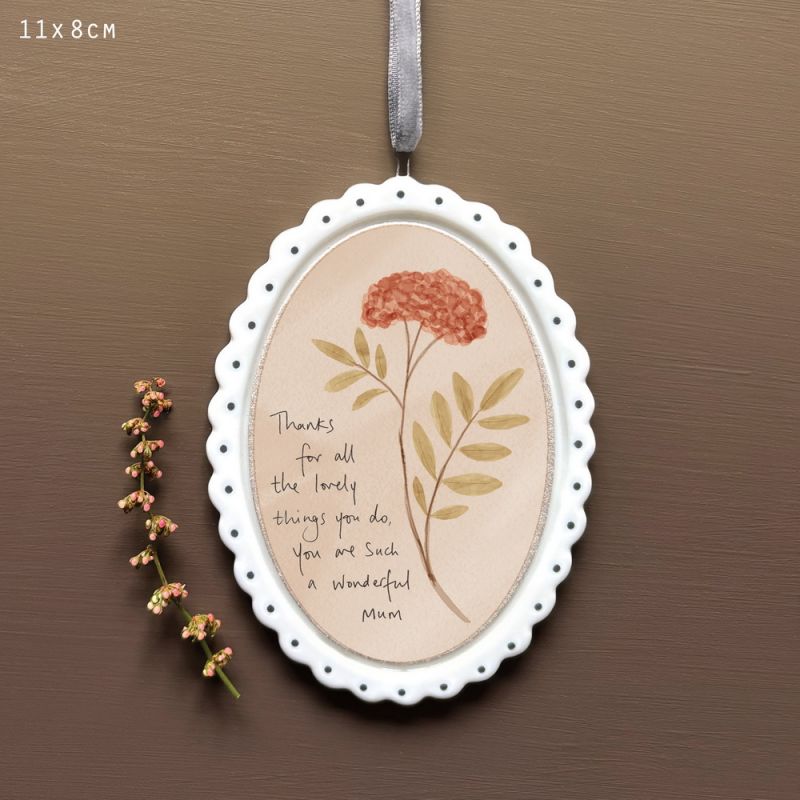 Πορσελάνη οβάλ δαντέλα-Thanks love