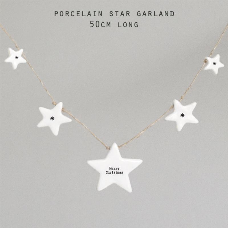 Porcelain garland-Stars