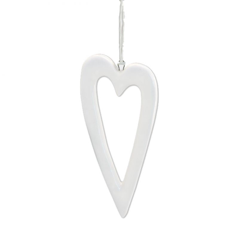 Porcelain hanger-Outline heart