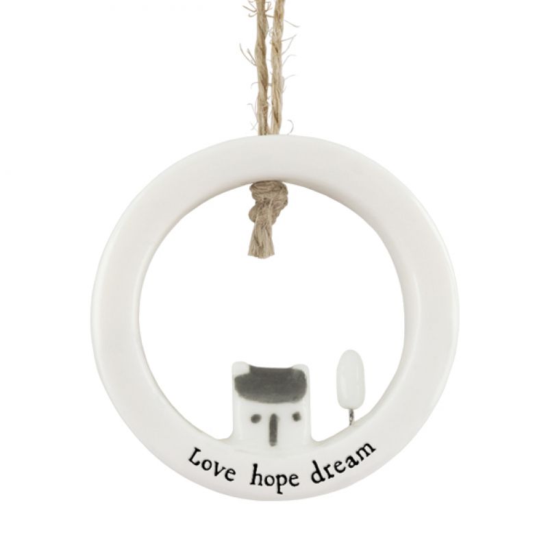 House in circle hanger-Love hope dream