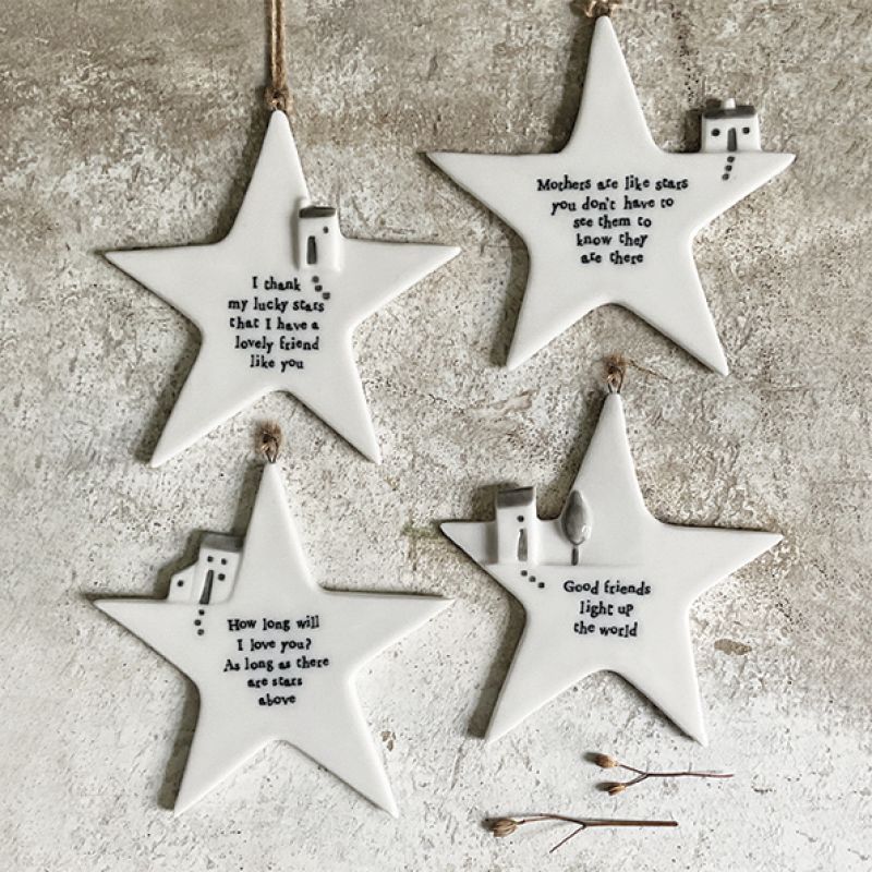 Πορσελάνινο αστέρι 9εκ-Thank my lucky stars