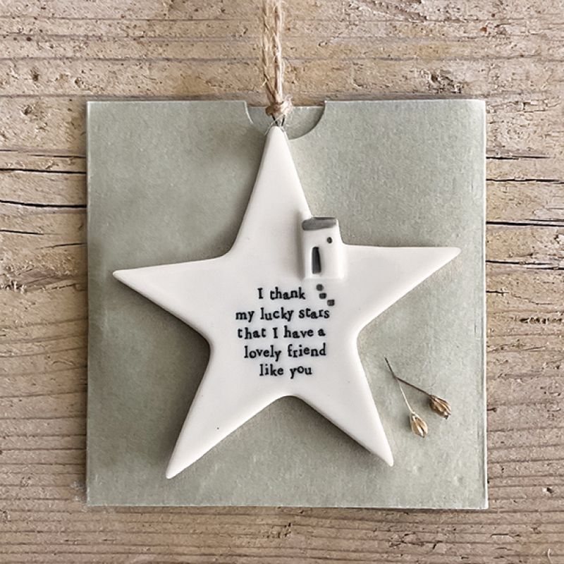 Πορσελάνινο αστέρι 9εκ-Thank my lucky stars