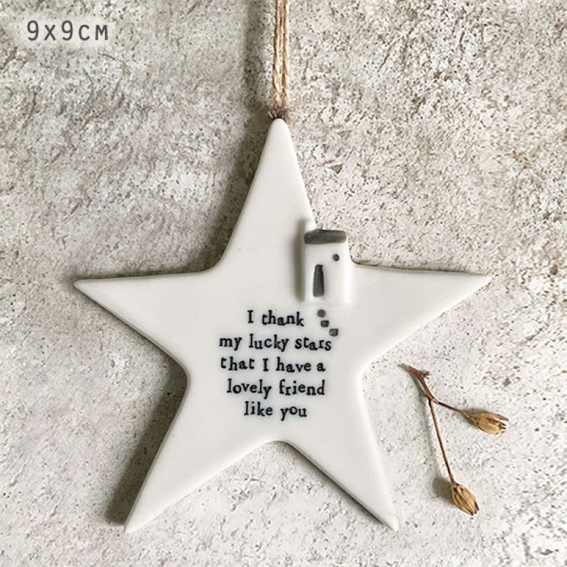 Πορσελάνινο αστέρι 9εκ-Thank my lucky stars