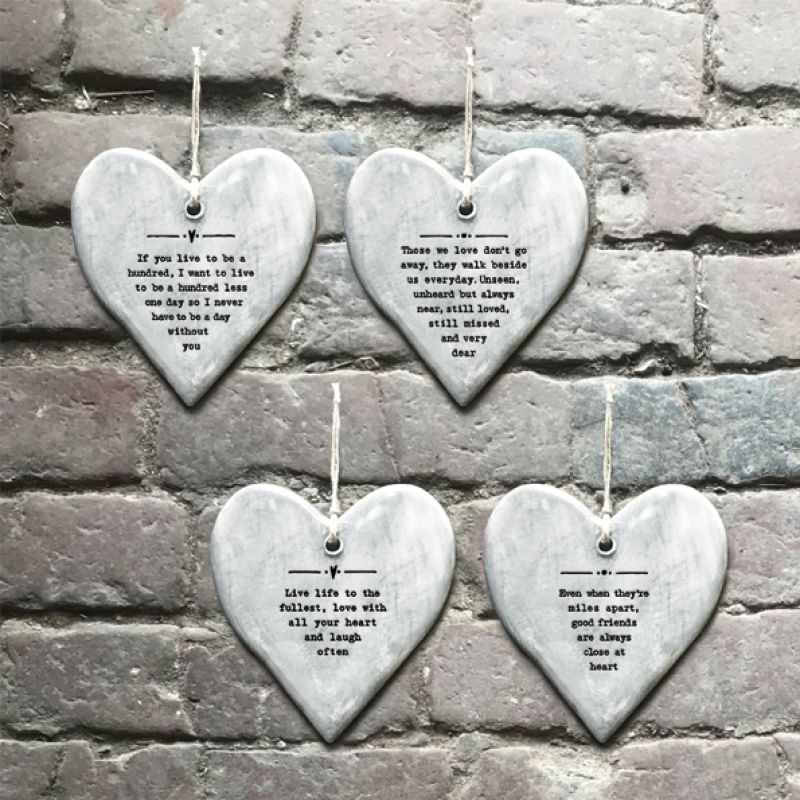 Rustic hanging heart-Those we love don't go