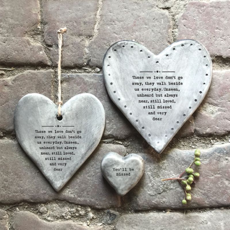 Rustic hanging heart-Those we love don't go