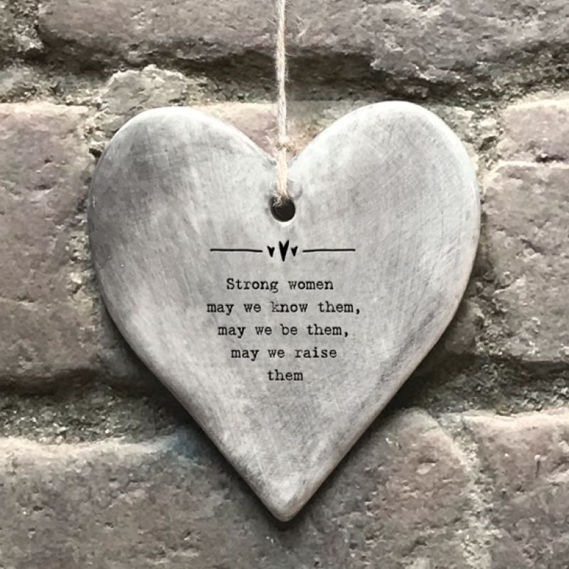 Rustic hanging heart-Strong women