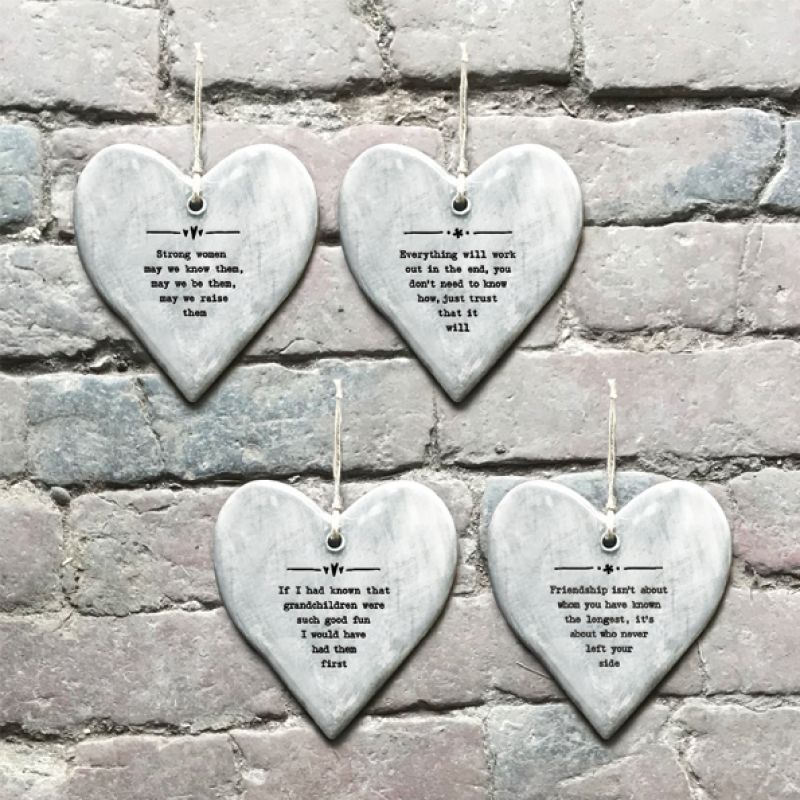 Rustic hanging heart-Strong women