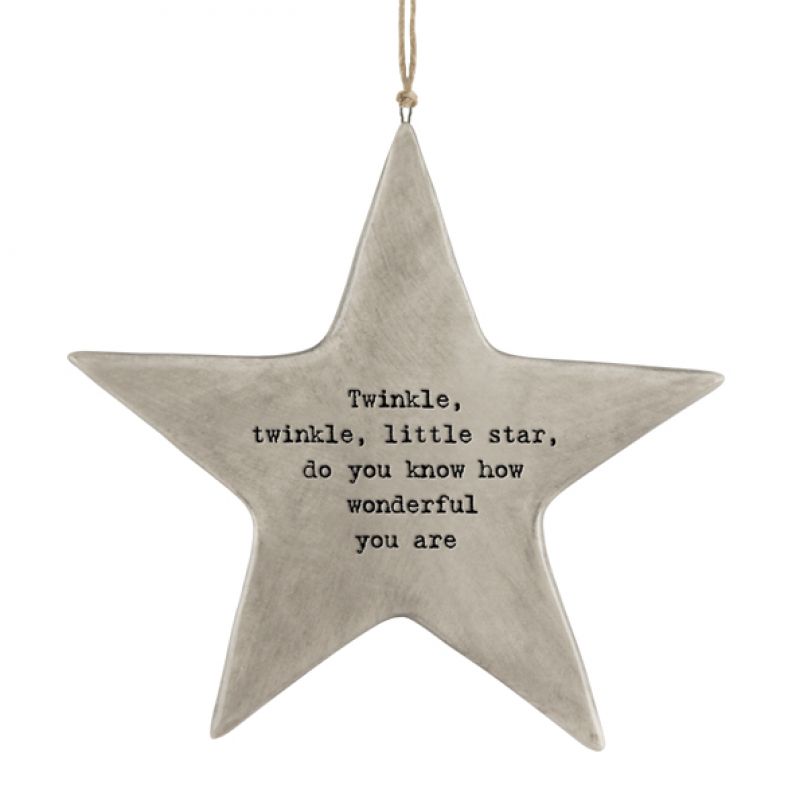 Rustic hanging star-Twinkle wonderful …