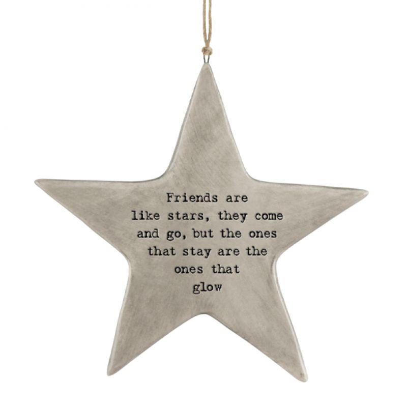 Rustic hanging star-Friends are stars …