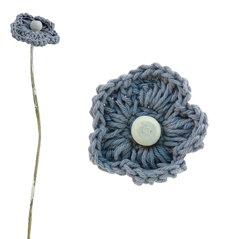 Crochet flower - Dark blue