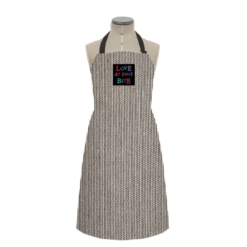 Thin stripe apron-Love at first bite