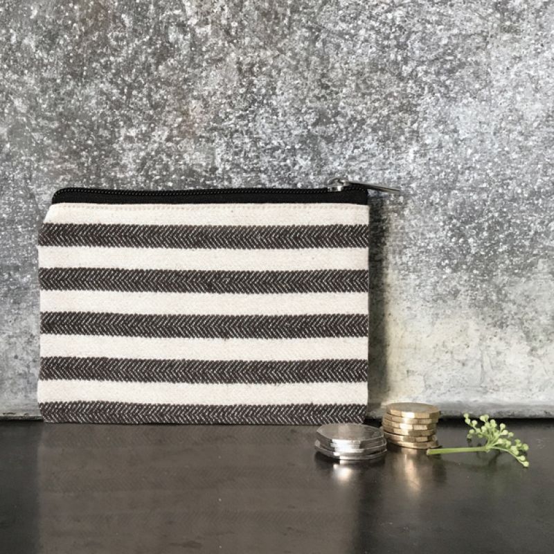 Purse-Wide black stripes