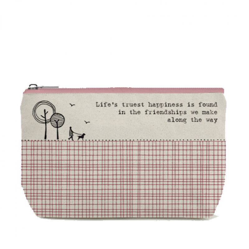 Cosmetic bag – Life’s truest happiness  is