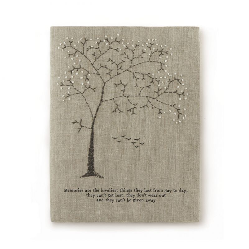 Large linen book-Memories are the loveliest