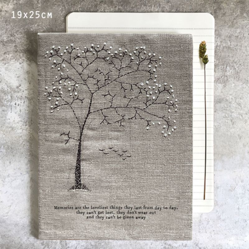 Large linen book-Memories are the loveliest