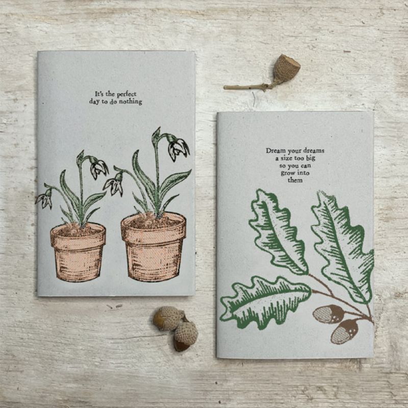 -Sml block print book-Oak leaf