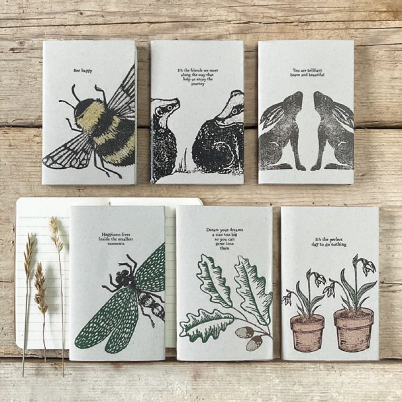 -Sml block print book-Oak leaf
