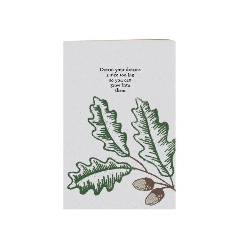 -Sml block print book-Oak leaf