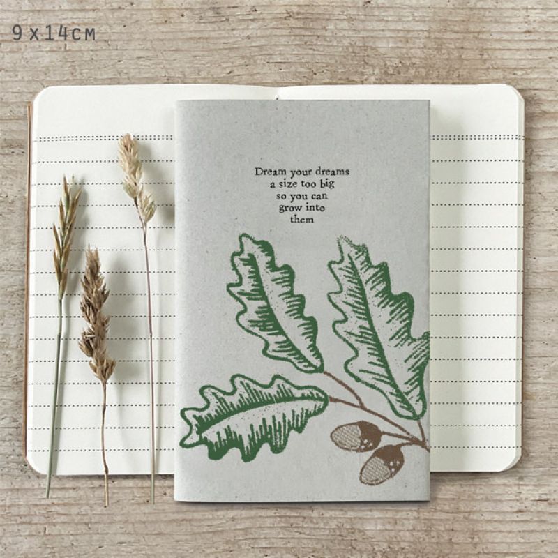 -Sml block print book-Oak leaf