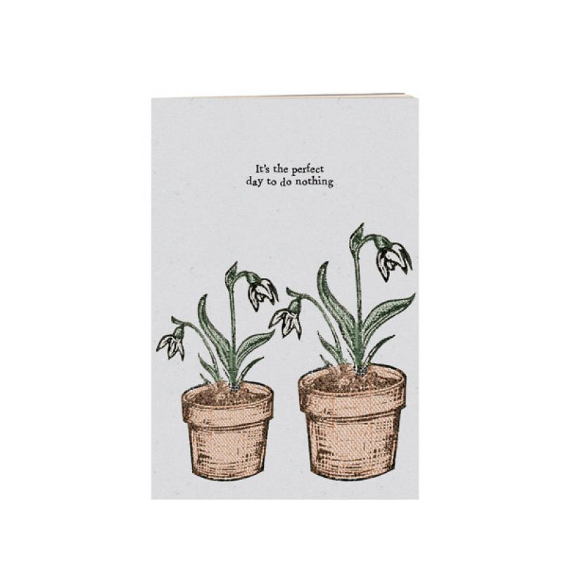 Sml block print book-Snowdrops