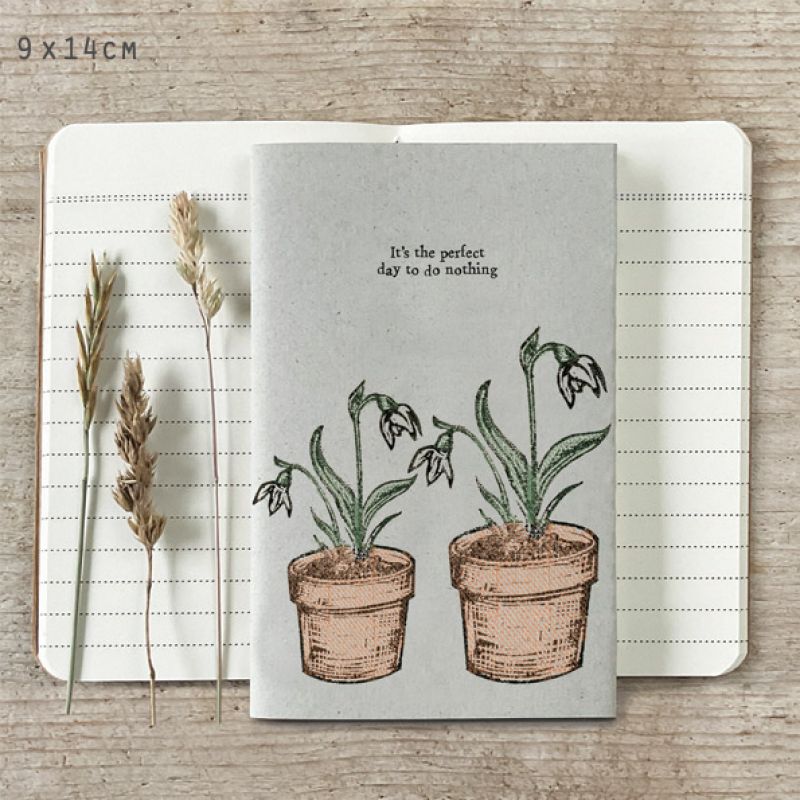 Sml block print book-Snowdrops