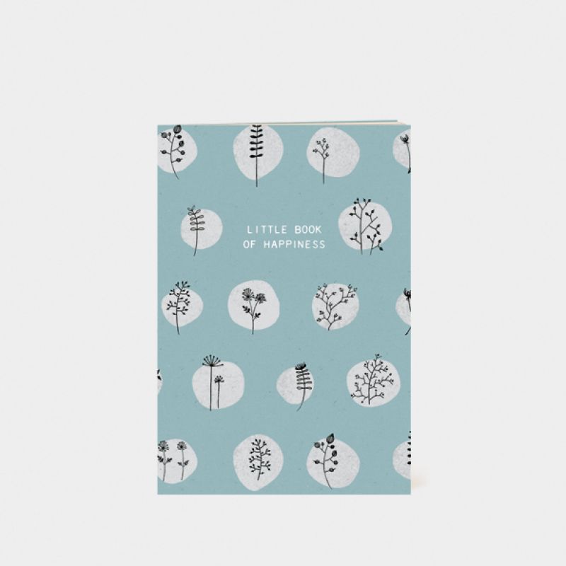 Small stitched hedgerow note book  – Little book of happiness (9 x 14cm)