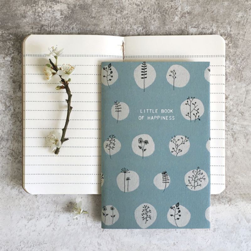 Small stitched hedgerow note book  – Little book of happiness (9 x 14cm)