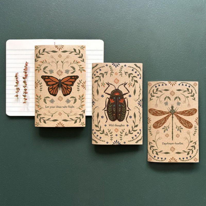 Σημειωματάριο Έντομο 14x9εκ. -Ideas take flight